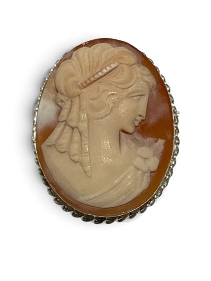 Brosche Mandile 1922 Dame Cammei  in Silber Conchiglia 2MSPCM35.6.26 - 2MSPCM35.6.26